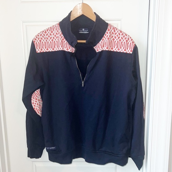 Simply Southern Half Zippered Pullover Sweater Size Large - Picture 1 of 4